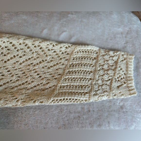 TSE Open Knit Linen Sweater in Ivory. Women’s Medium - Picture 3 of 6